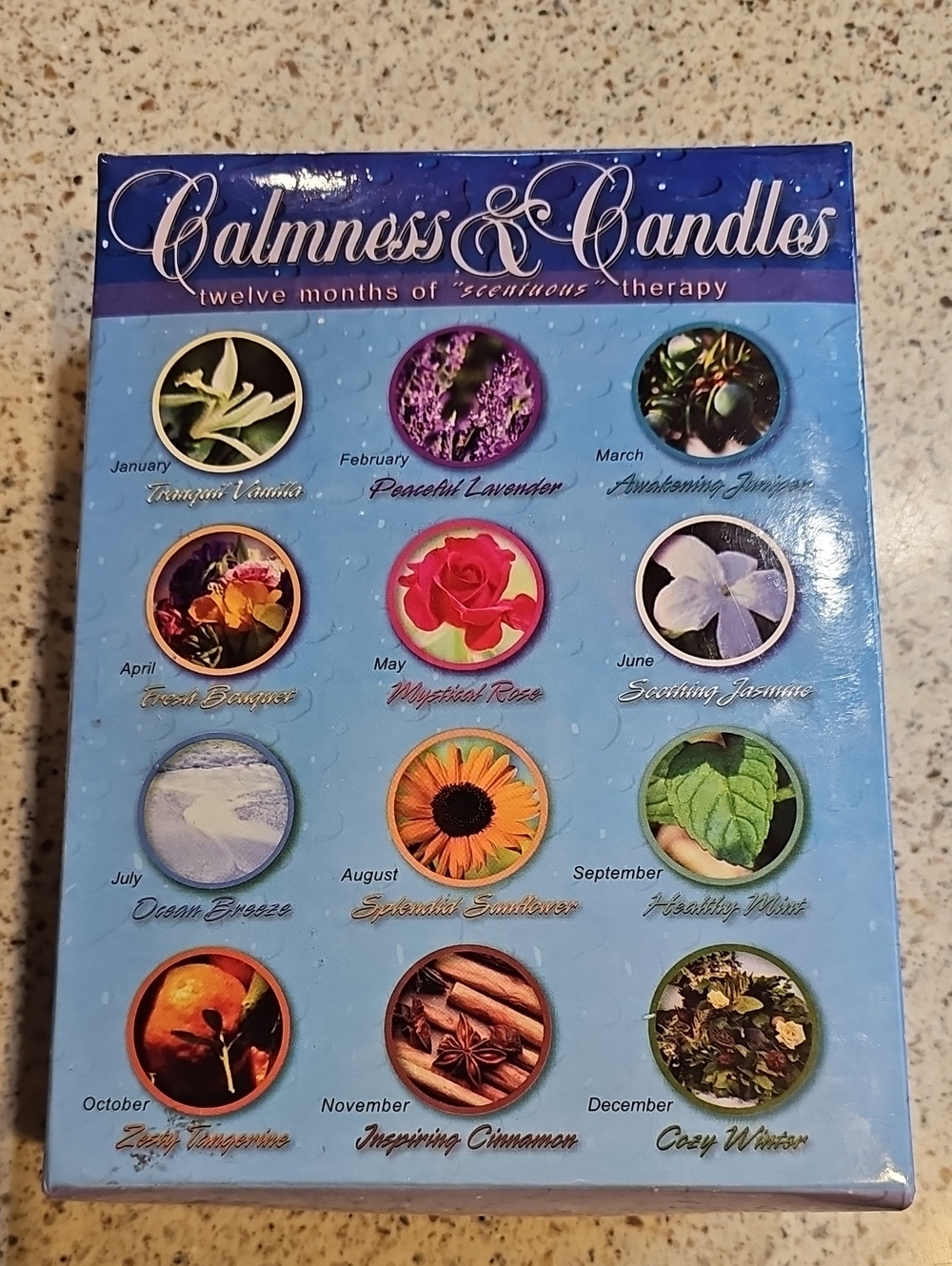 Calmness & Candles Scented Candle Set - 12 Months Of Scentuous Therapy.